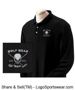 Goth Gear Box Black Long Sleeve Polo Design Zoom